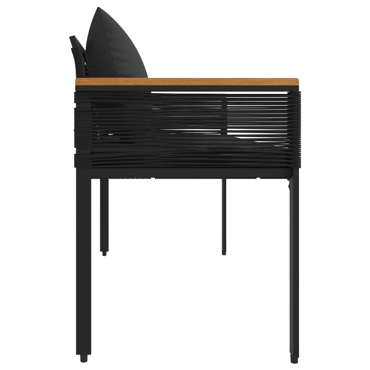 Venkovní Lavice 2 -Seater 117 X 54 X 74.5 Cm Polyratan