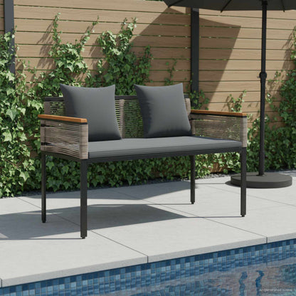 Venkovní Lavice 2 -Seater 117 X 54 X 74.5 Cm Polyratan