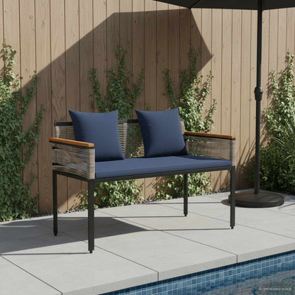 Venkovní Lavice 2 -Seater 117 X 54 X 74.5 Cm Polyratan