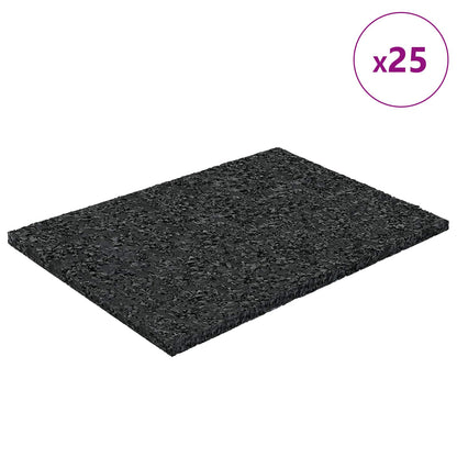 Gumový Granulační Zahradní Pad Černý 6 X 9 X 0,3 Cm Guma
