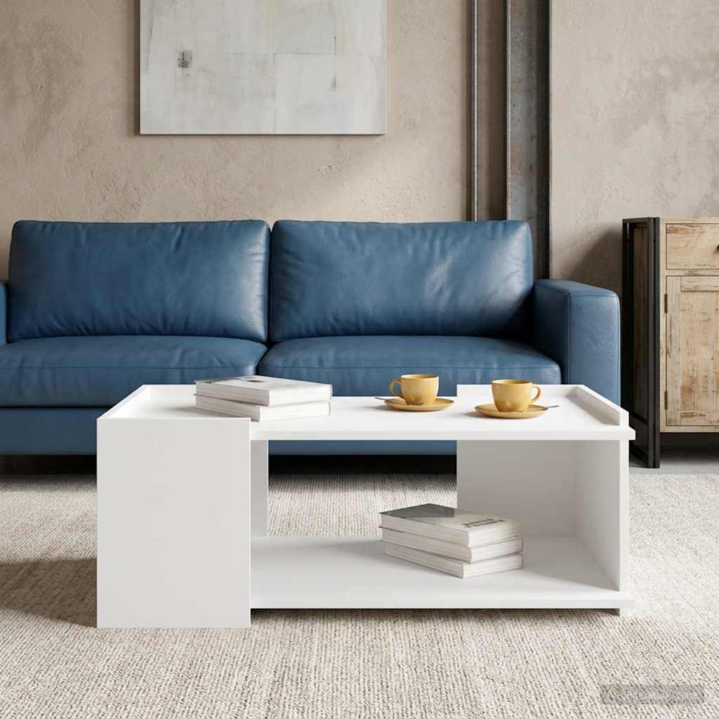 Konferenční Stolek Bílá 90 X 50 X 33 Cm Kompozitní Dřevo
