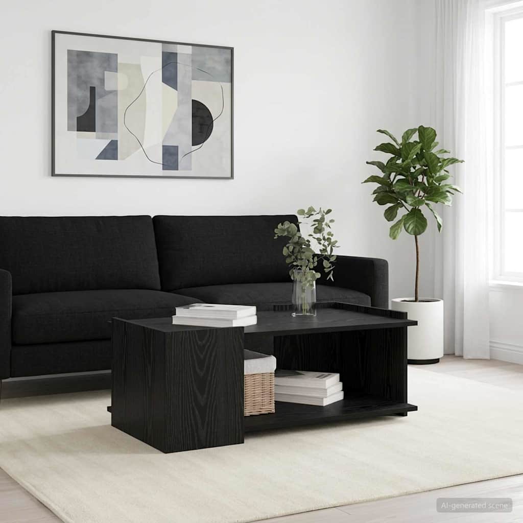 Konferenční Stolek Černý Dub 90 X 50 X 33 Cm Kompozitní Dřevo