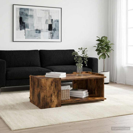Konferenční Stolek Kouřový Dub 90 X 50 X 33 Cm Kompozitní Dřevo