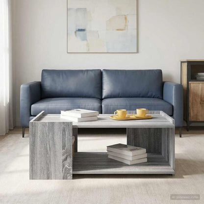 Konferenční Stolek Šedá Sonoma 90 X 50 X 33 Cm Kompozitní Dřevo