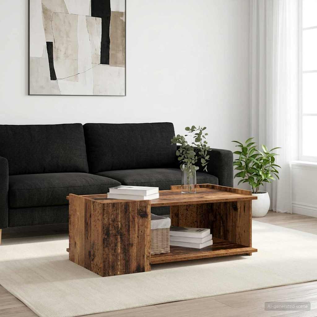Konferenční Stolek Staré Dřevo 90 X 50 X 33 Cm Kompozitní Dřevo
