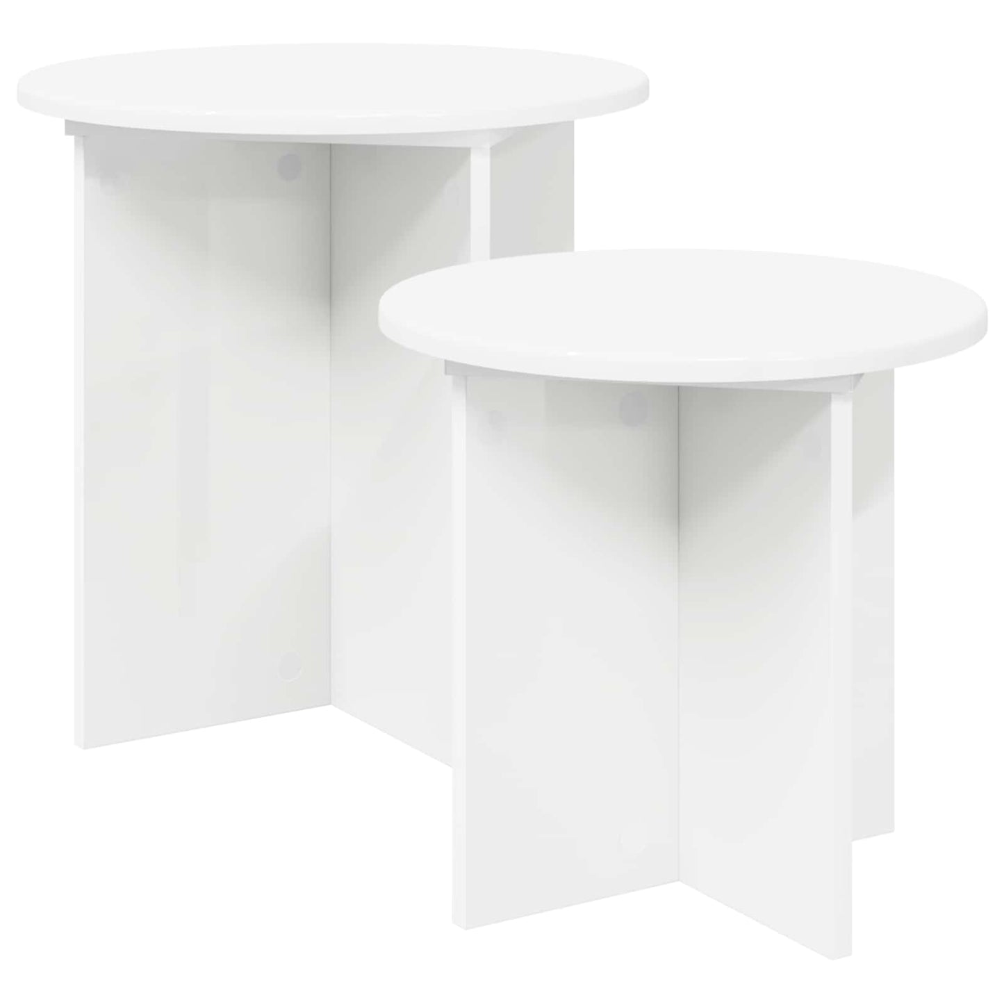 Sada Odkládacích Stolků S Úložištěm 2 Pcs Dřevěný Materiál
