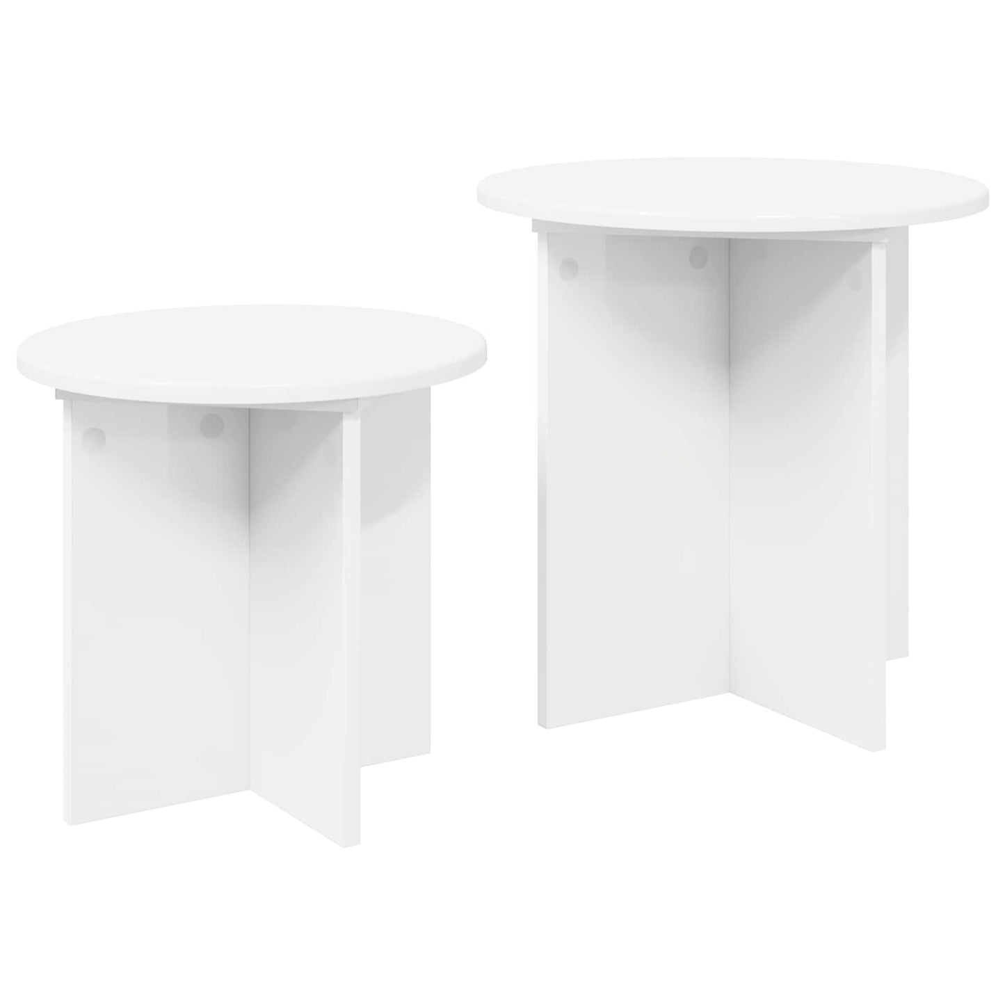 Sada Odkládacích Stolků S Úložištěm 2 Pcs Dřevěný Materiál