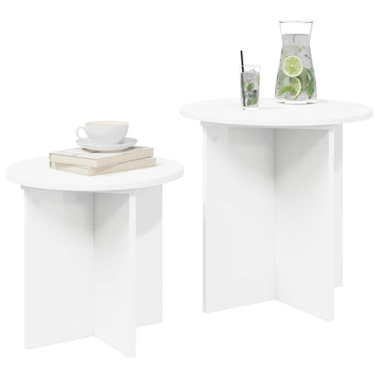 Sada Odkládacích Stolků S Úložištěm 2 Pcs Dřevěný Materiál