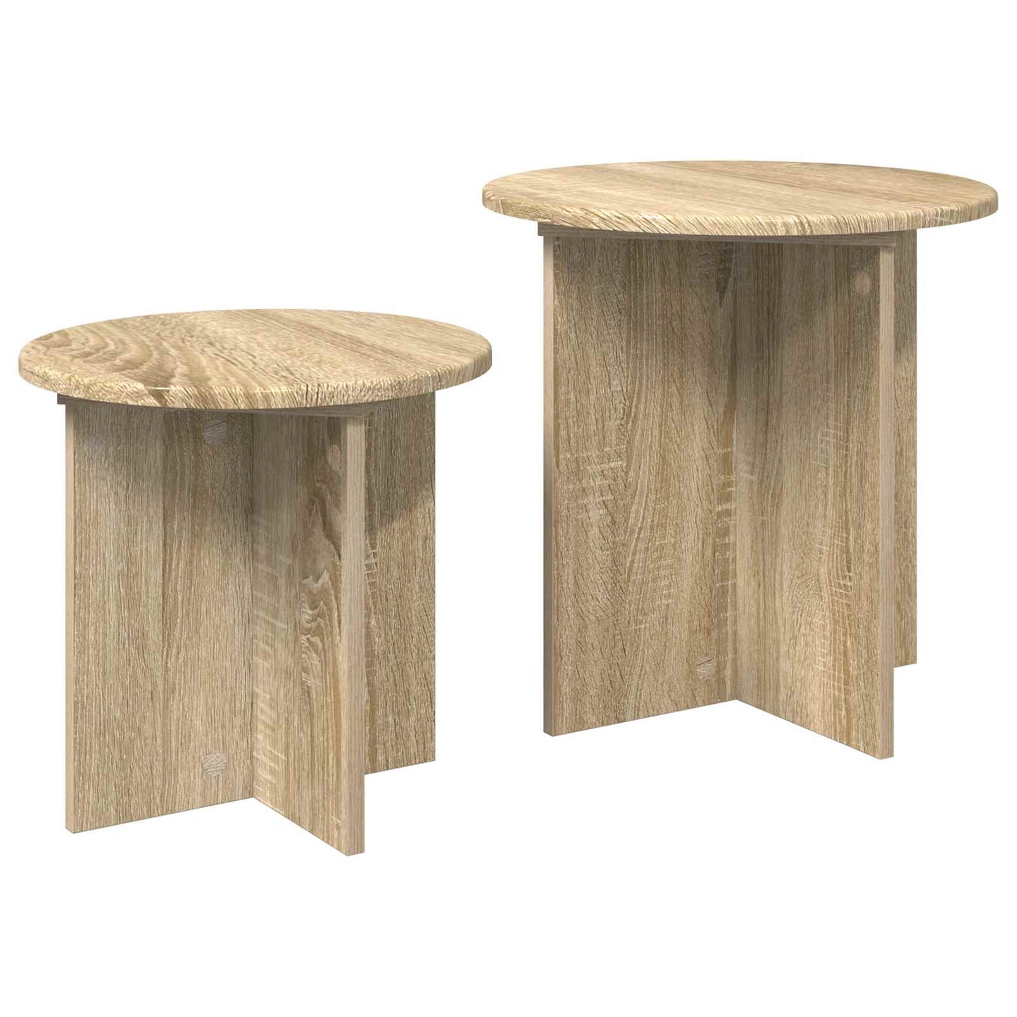 Sada Odkládacích Stolků 2 Pcs Dub Sonoma Dřevěný Materiál