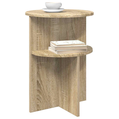 Boční Stůl Dub Sonoma Ø 39,5 X 55 Cm Kompozitní Dřevo