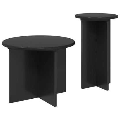 Sada Odkládacích Stolků 2 Pcs Černý Dub Kompozitní Dřevo