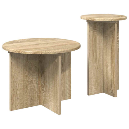 Sada Odkládacích Stolků 2 Pcs Dub Sonoma Kompozitní Dřevo