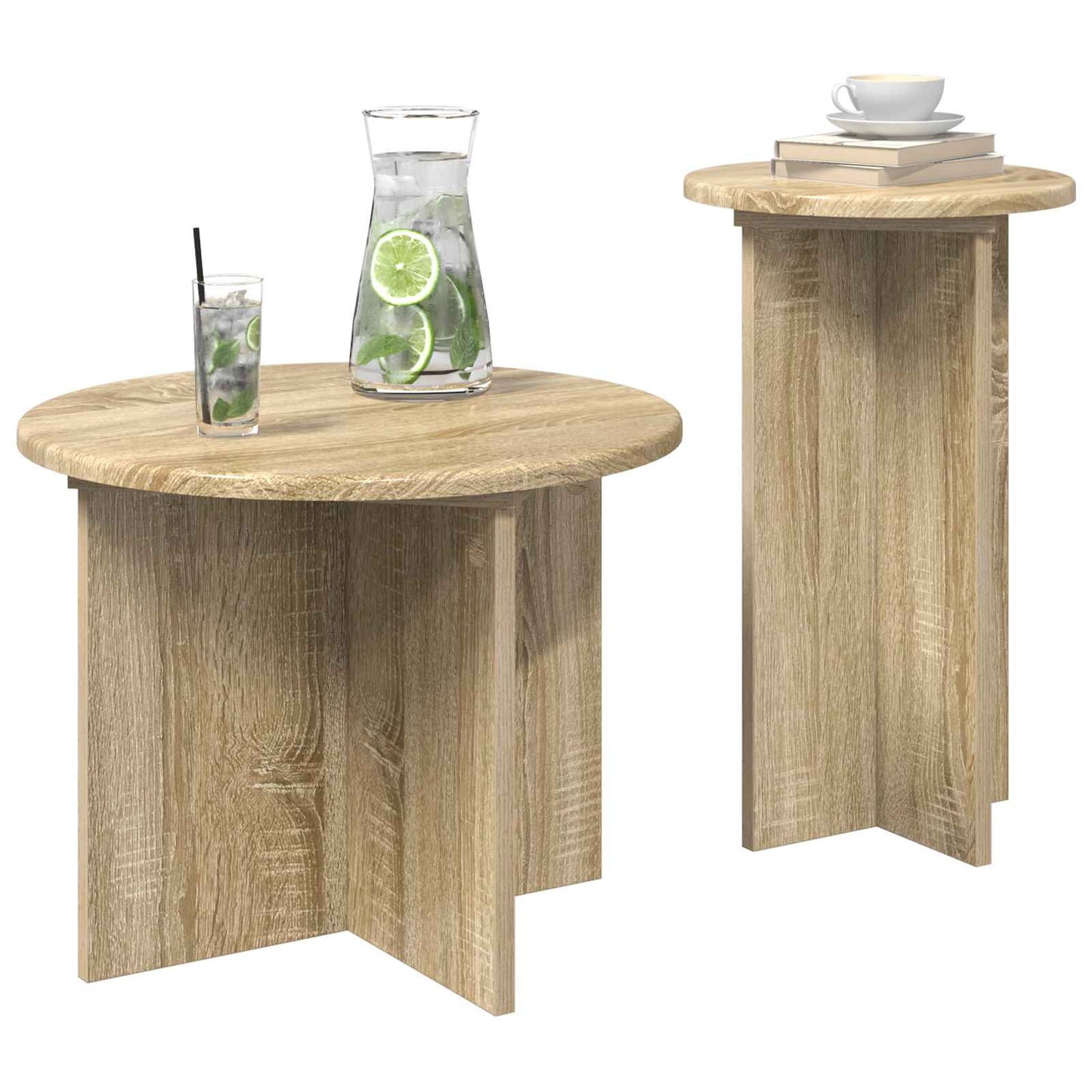Sada Odkládacích Stolků 2 Pcs Dub Sonoma Kompozitní Dřevo