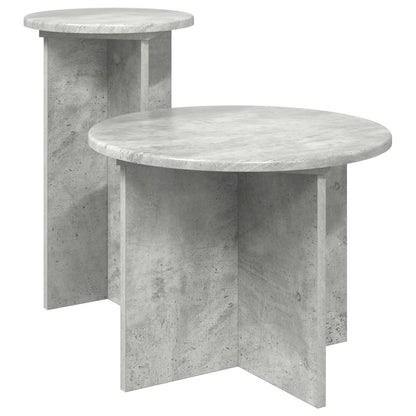 Sada Odkládacích Stolků 2 Pcs Betonově Šedá Kompozitní Dřevo