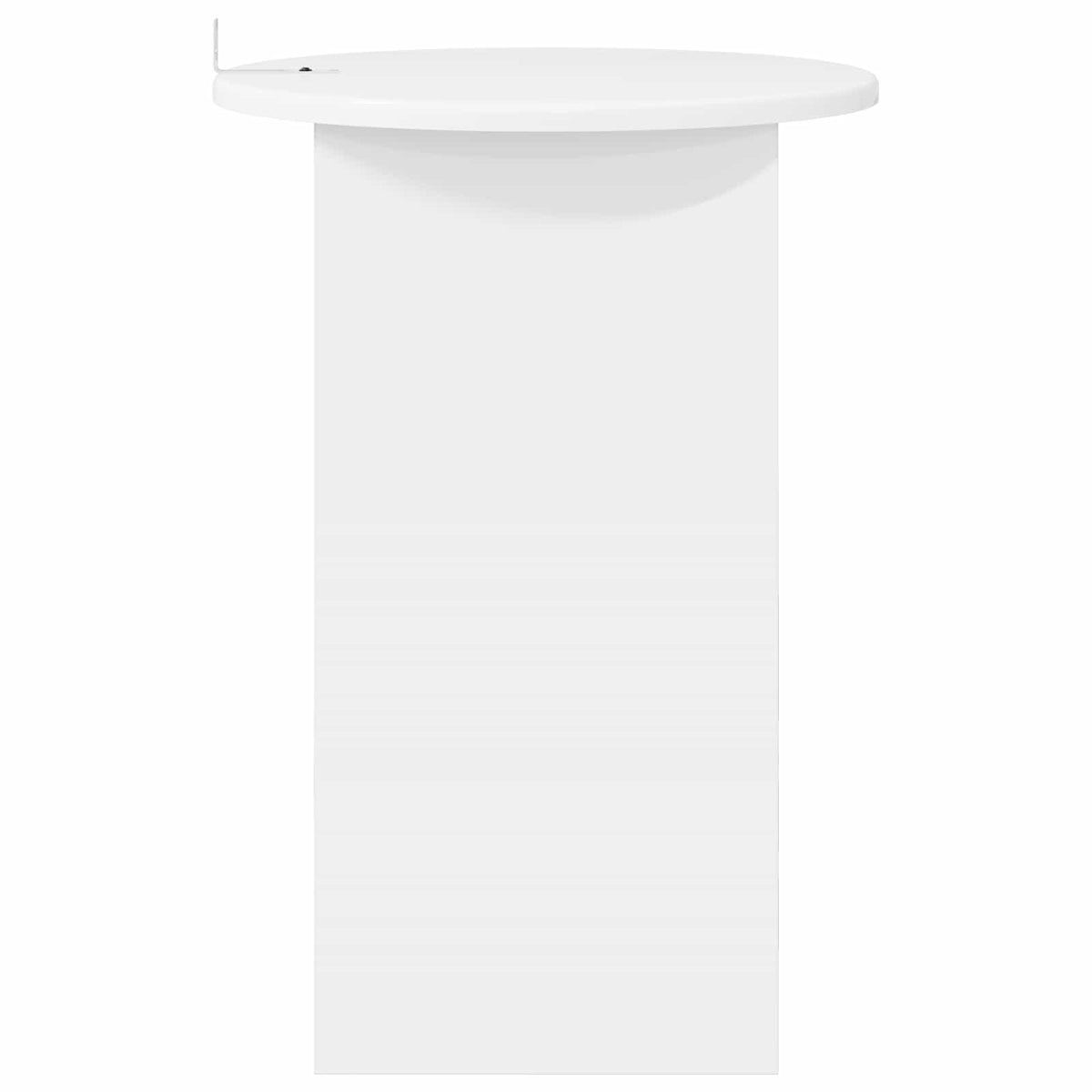Boční Stůl Bílá Ø 39,5 X 55 Cm Kompozitní Dřevo