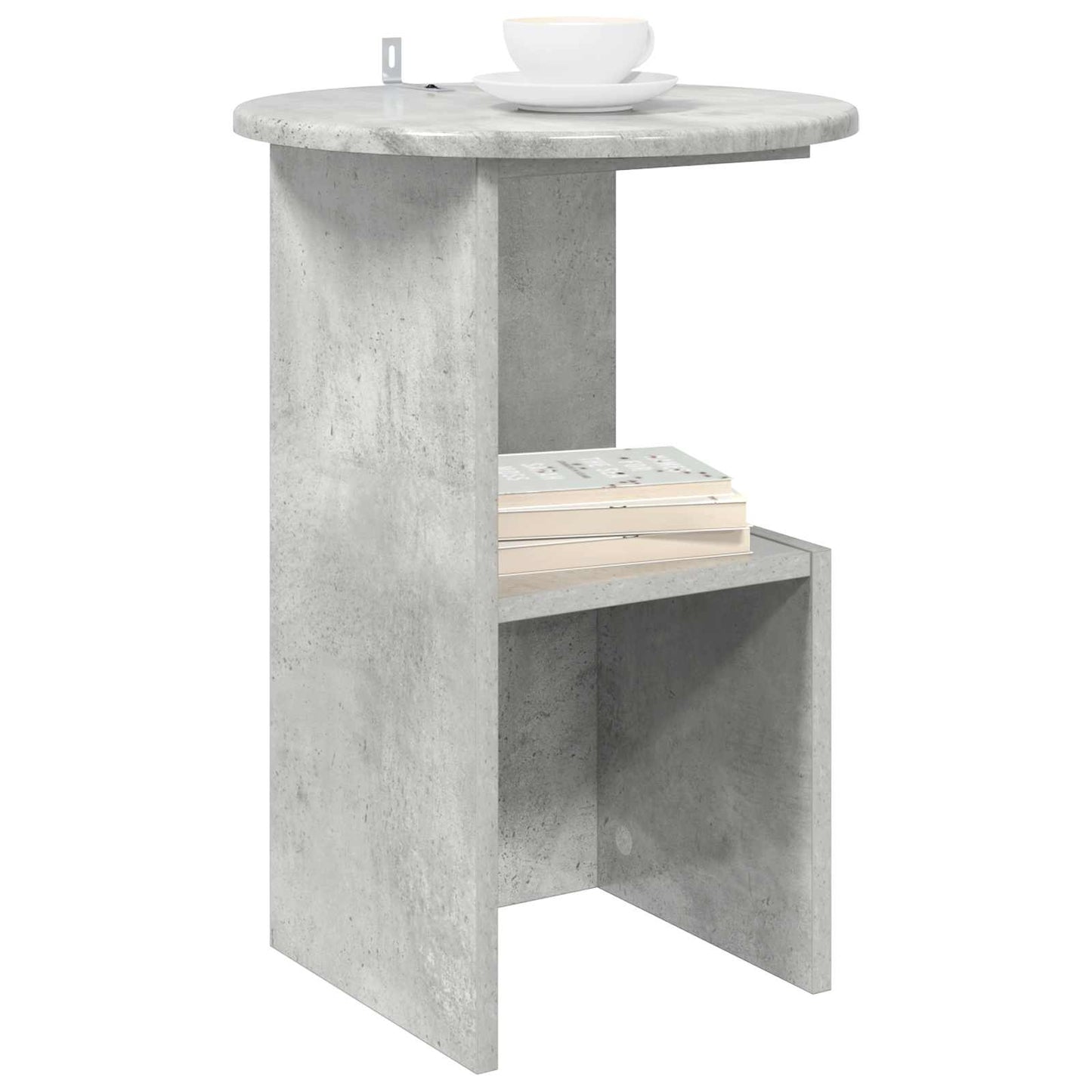 Boční Stůl Betonově Šedá Ø 39,5 X 55 Cm Kompozitní Dřevo
