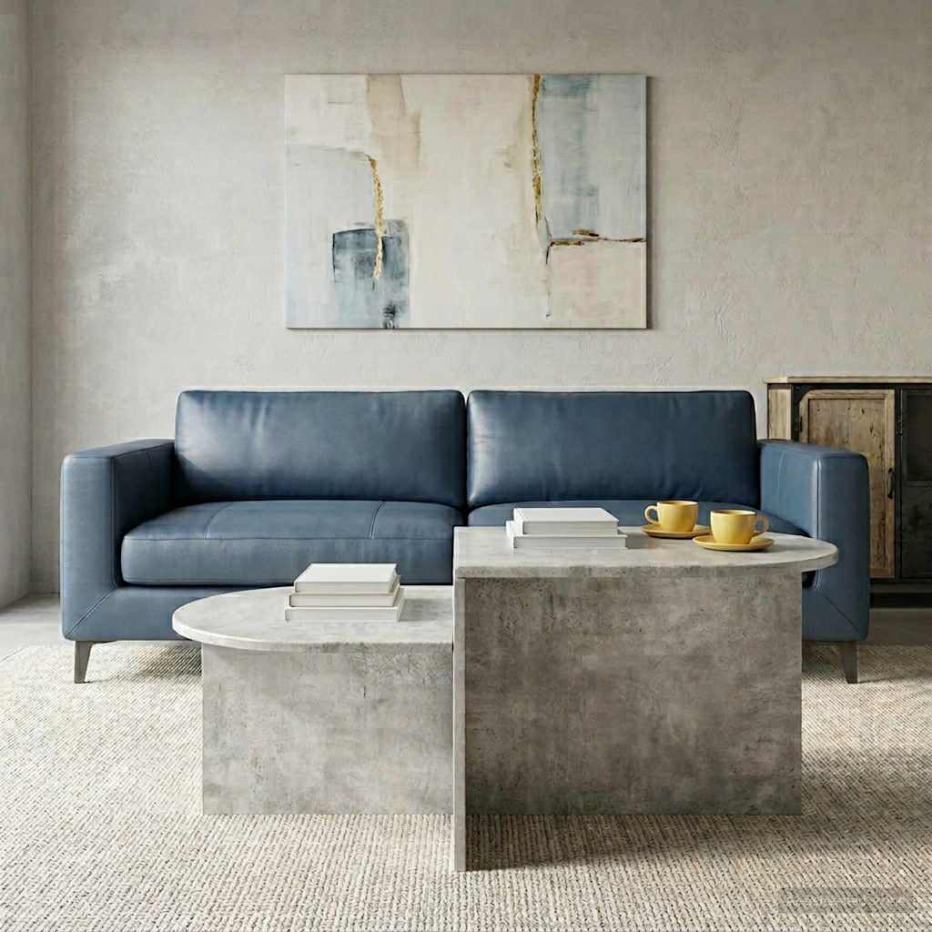 Konferenční Stolek Betonově Šedá 100 X 50 X 40 Cm
