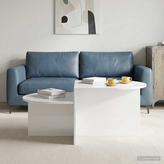 Konferenční Stolek Bílá S Vysokým Leskem 100 X 50 X 40 Cm