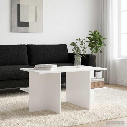 Konferenční Stolek Bílá 87 X 50 X 45 Cm Dřevěný Materiál