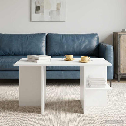 Konferenční Stolek Bílá 87 X 50 X 45 Cm Dřevěný Materiál
