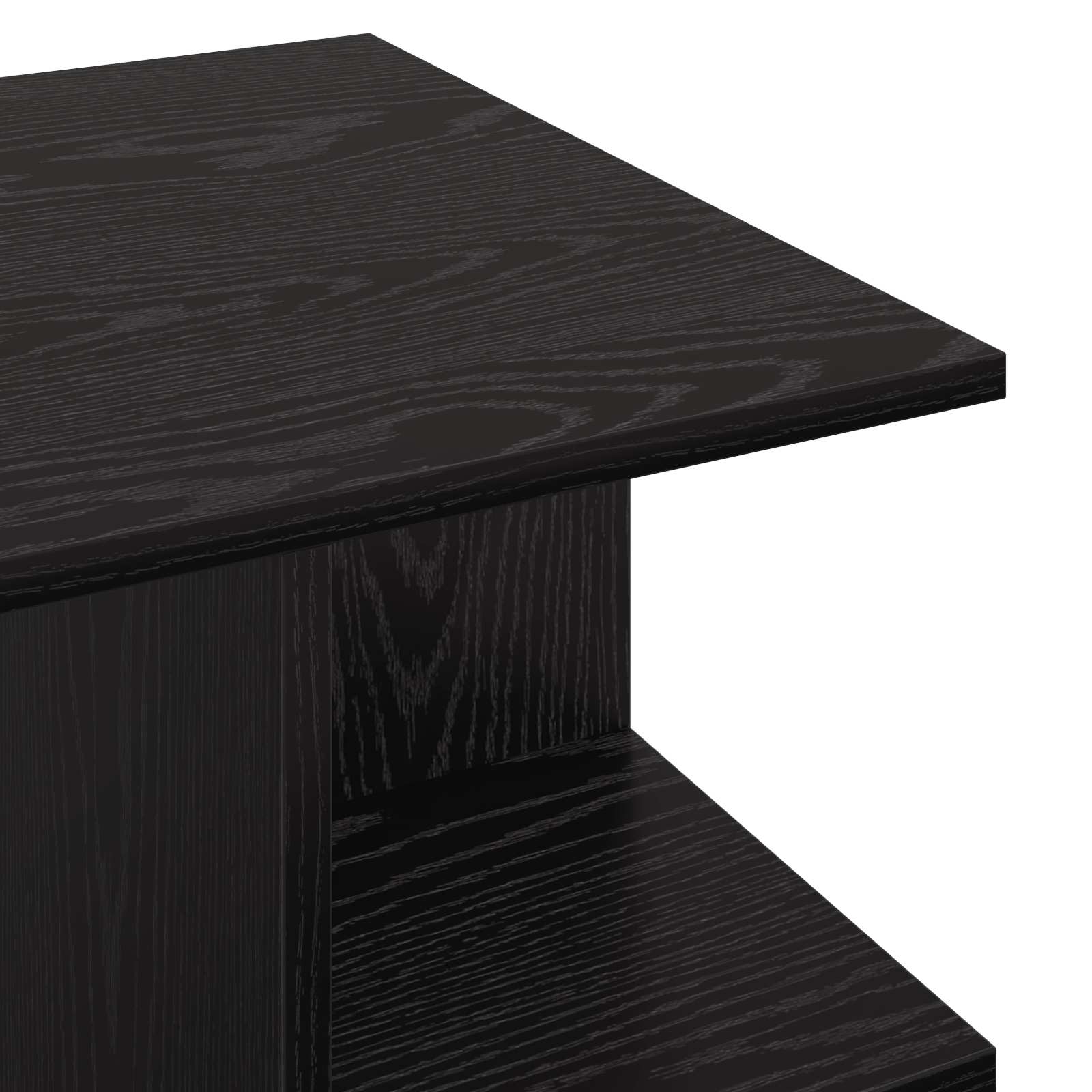 Konferenční Stolek Černý Dub 87 X 50 X 45 Cm Dřevěný Materiál