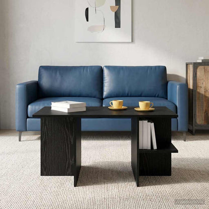Konferenční Stolek Černý Dub 87 X 50 X 45 Cm Dřevěný Materiál