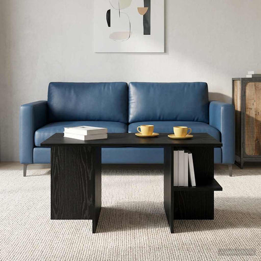 Konferenční Stolek Černý Dub 87 X 50 X 45 Cm Dřevěný Materiál