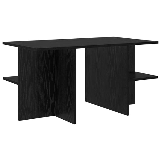 Konferenční Stolek Černý Dub 87 X 50 X 45 Cm Dřevěný Materiál