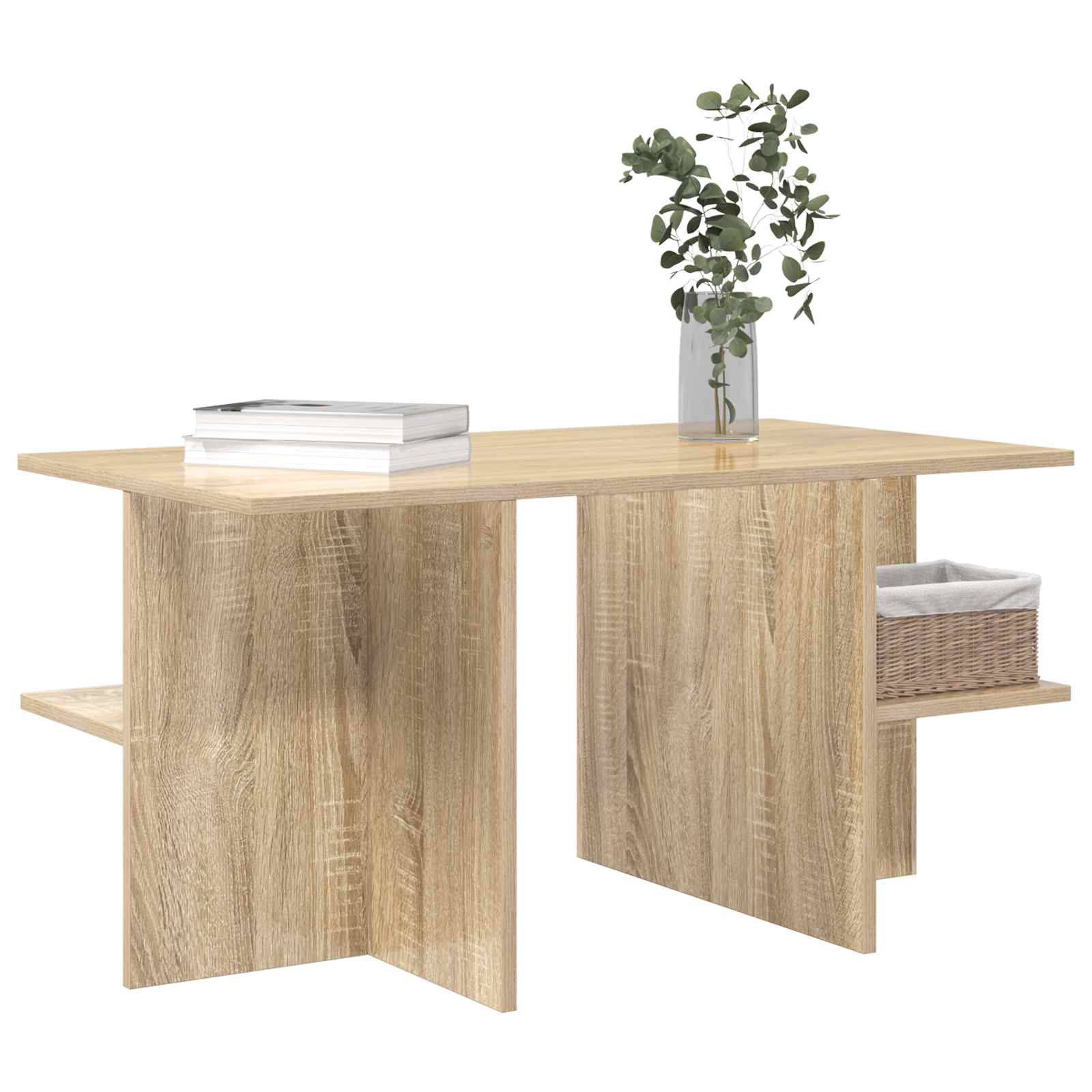 Konferenční Stolek Dub Sonoma 87 X 50 X 45 Cm Dřevěný Materiál