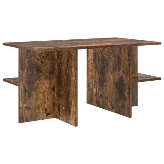 Konferenční Stolek Uzený Dub 87 X 50 X 45 Cm Dřevěný Materiál