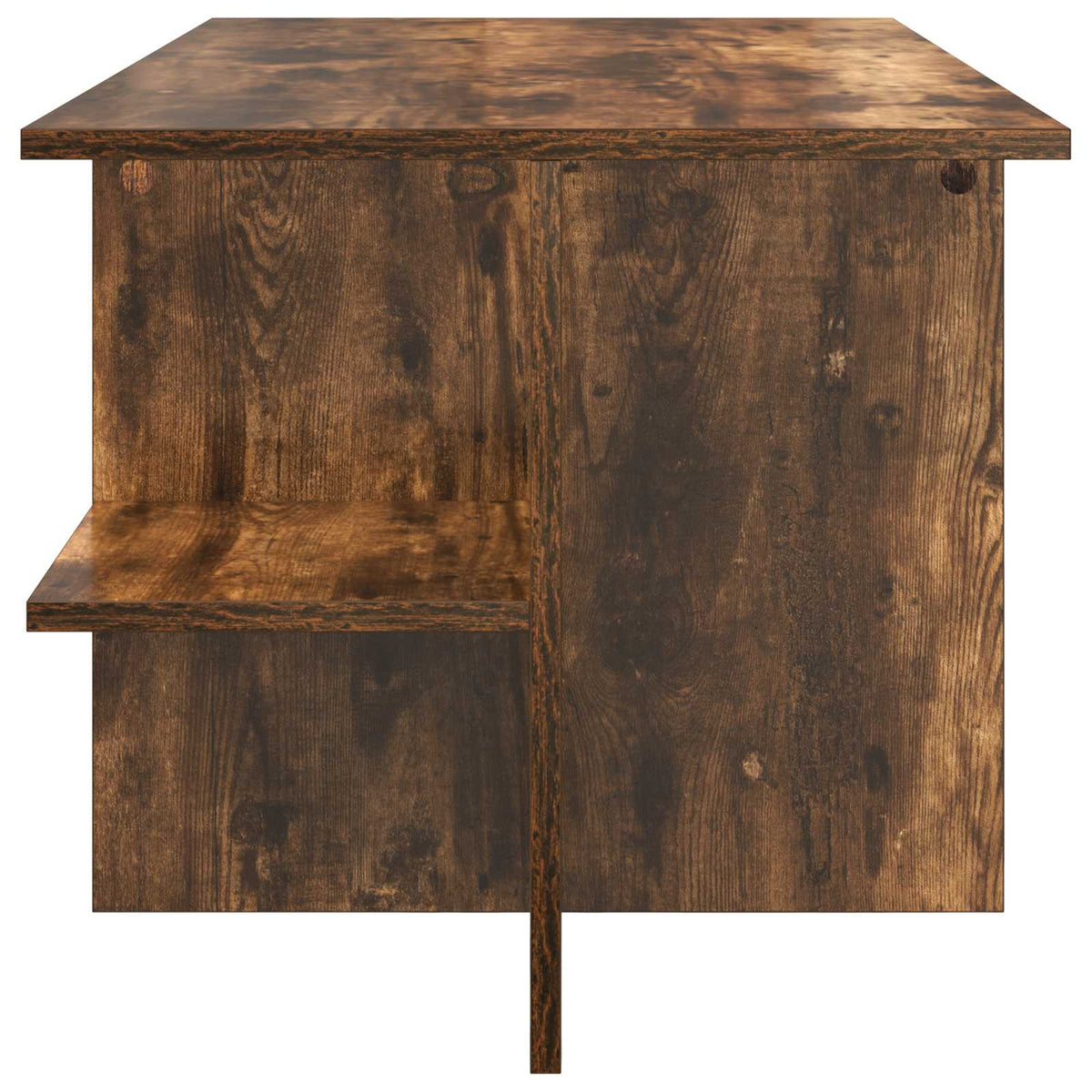 Konferenční Stolek Uzený Dub 87 X 50 X 45 Cm Dřevěný Materiál