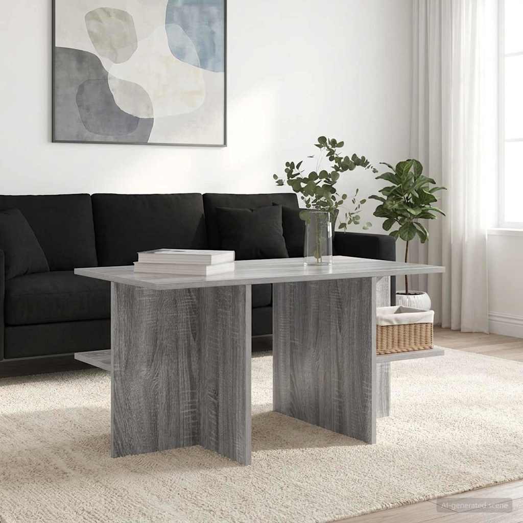 Konferenční Stolek Šedá Sonoma 87 X 50 X 45 Cm Dřevěný Materiál