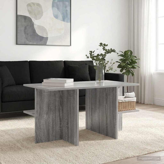 Konferenční Stolek Šedá Sonoma 87 X 50 X 45 Cm Dřevěný Materiál