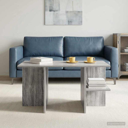 Konferenční Stolek Šedá Sonoma 87 X 50 X 45 Cm Dřevěný Materiál