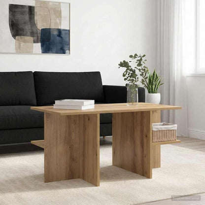 Konferenční Stolek Dub Artisan 87 X 50 X 45 Cm Dřevěný Materiál