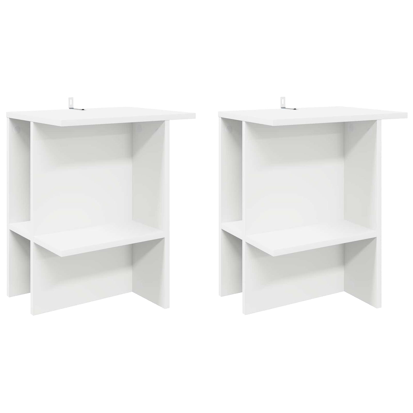 Konferenční Stolek 2 Pcs Bílá 40 X 30 X 49 Cm Kompozitní Dřevo