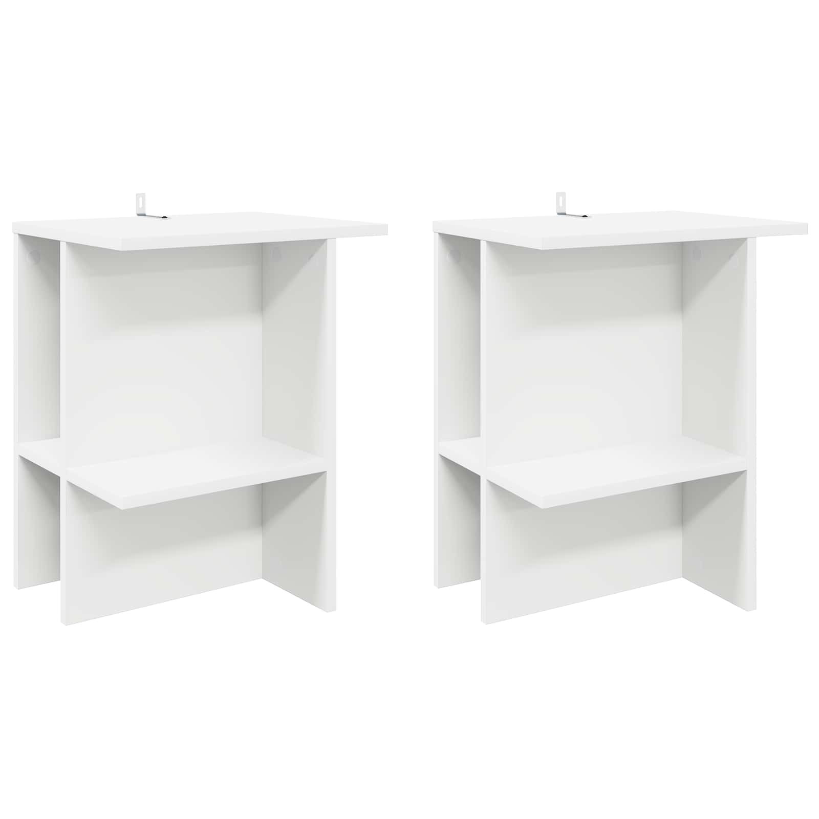 Konferenční Stolek 2 Pcs Bílá 40 X 30 X 49 Cm Kompozitní Dřevo