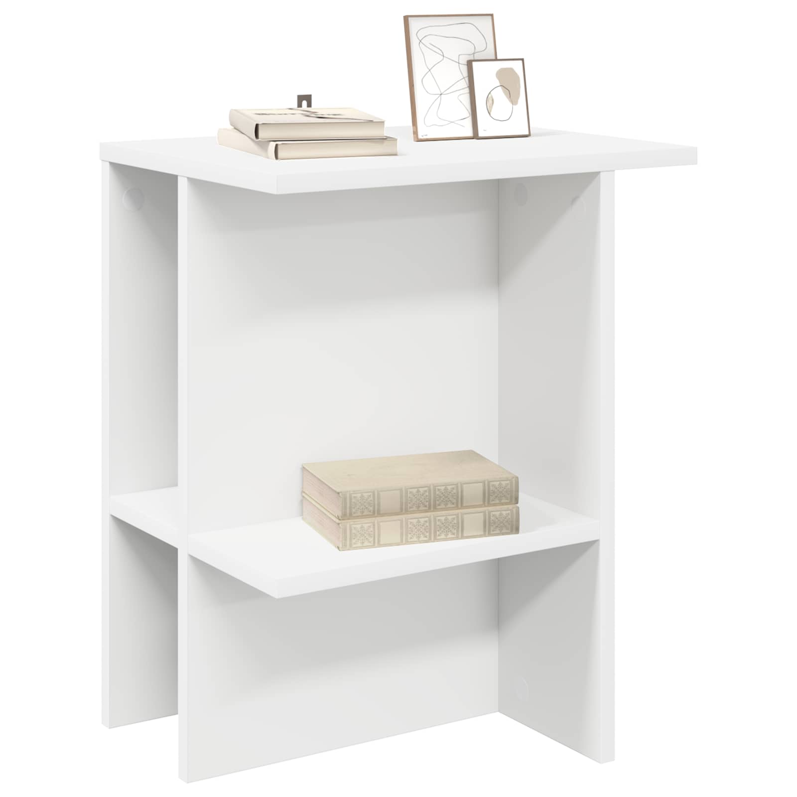 Konferenční Stolek 2 Pcs Bílá 40 X 30 X 49 Cm Kompozitní Dřevo