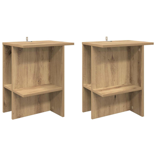 Konferenční Stolek 2 Pcs Dub Artisan 40 X 30 X 49 Cm