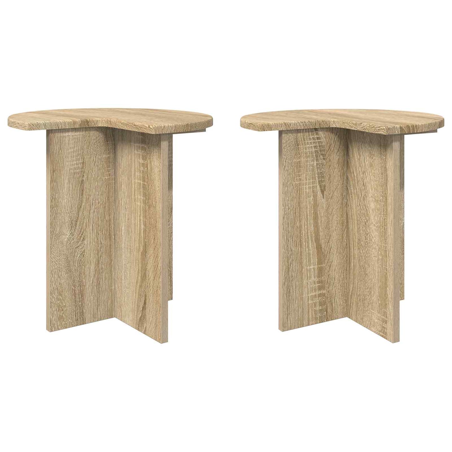Boční Stůl 2 Pcs Dub Sonoma Ø 39 X 38 Cm Kompozitní Dřevo