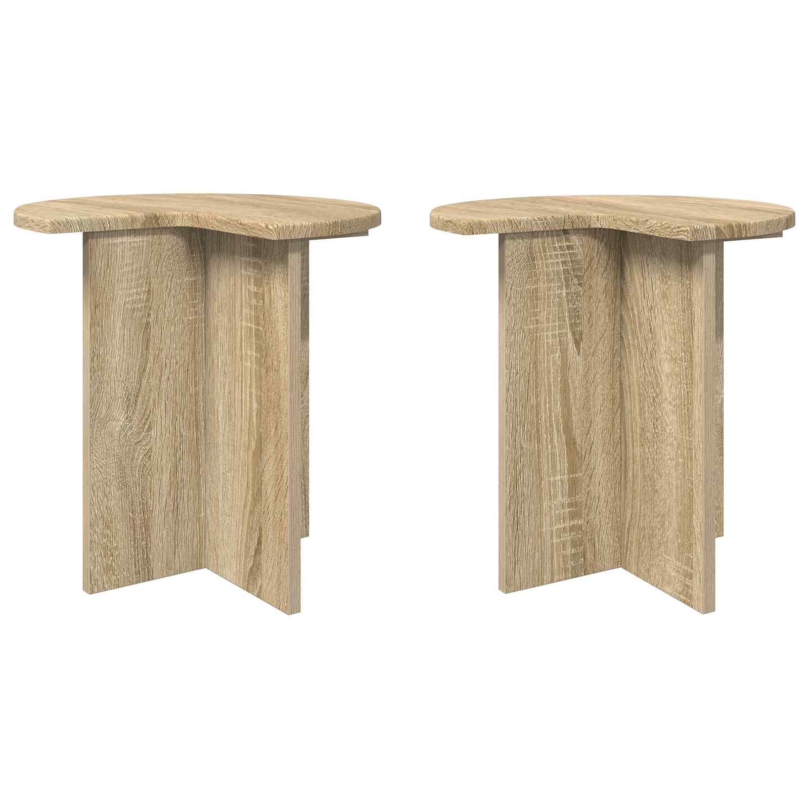 Boční Stůl 2 Pcs Dub Sonoma Ø 39 X 38 Cm Kompozitní Dřevo
