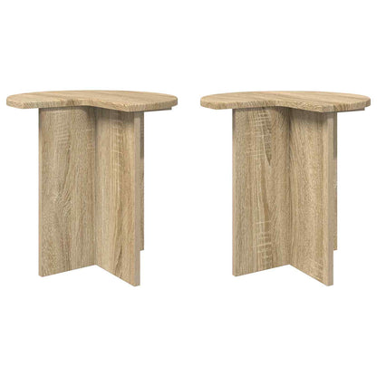Boční Stůl 2 Pcs Dub Sonoma Ø 39 X 38 Cm Kompozitní Dřevo