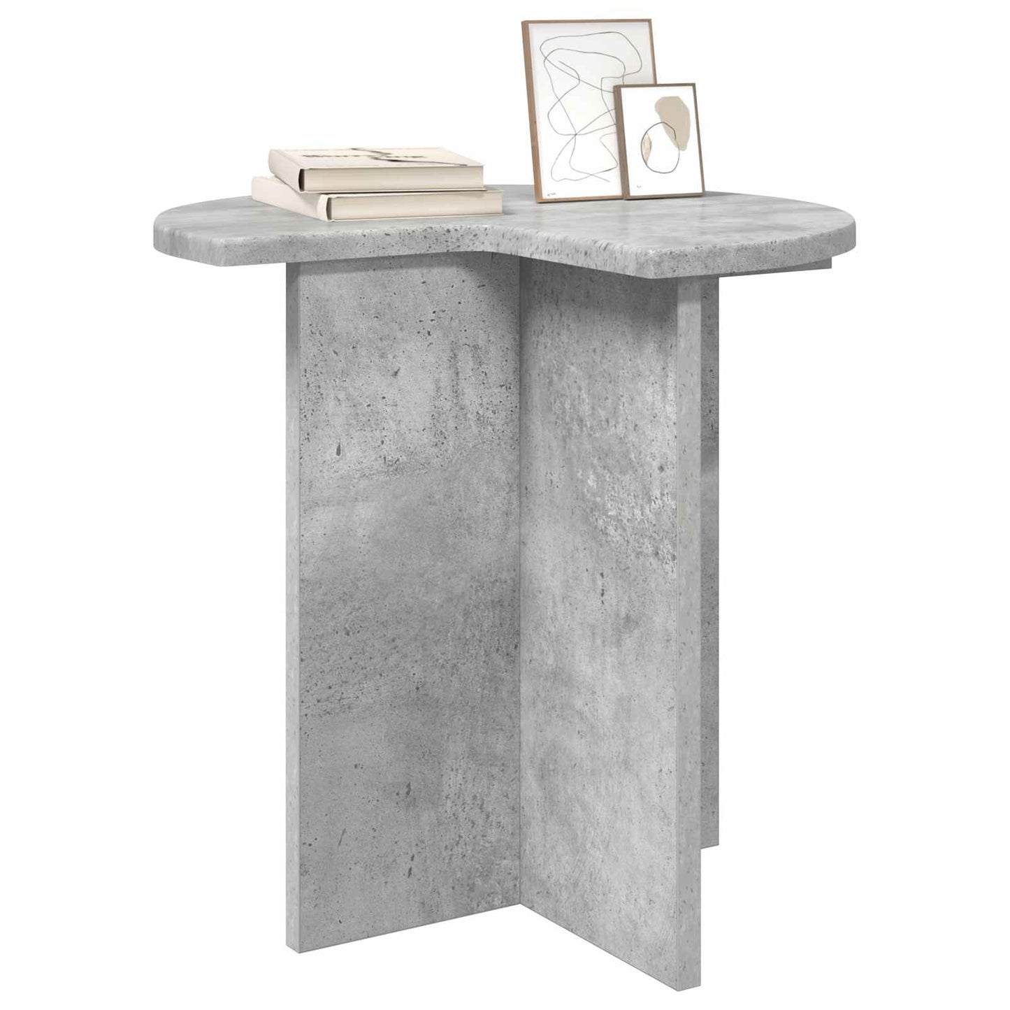 Boční Stůl Betonově Šedá Ø 39 X 38 Cm Kompozitní Dřevo