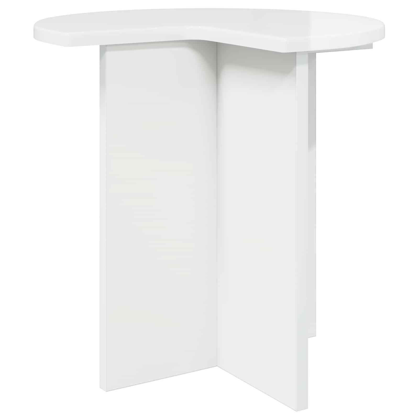 Boční Stůl S Úložištěm 2 Pcs Bílá S Vysokým Leskem Ø 39 X 38 Cm