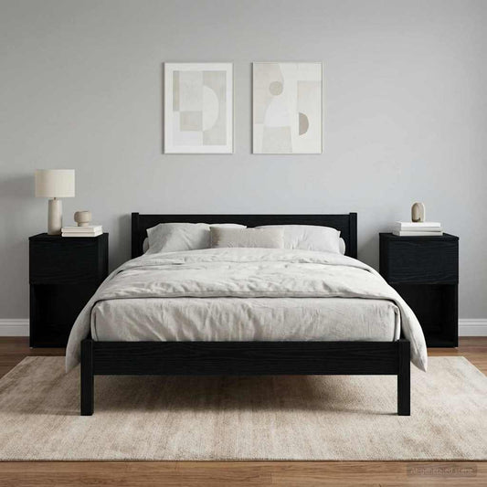 Zásuvka Pod Postel 2 Pcs Černý Dub 29 X 31,5 X 49 Cm