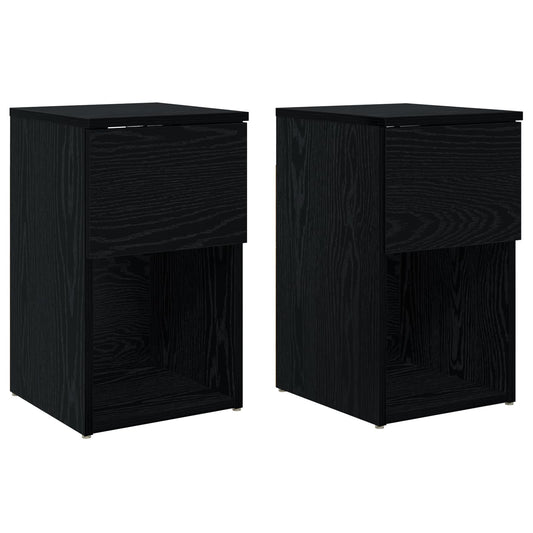 Zásuvka Pod Postel 2 Pcs Černý Dub 29 X 31,5 X 49 Cm