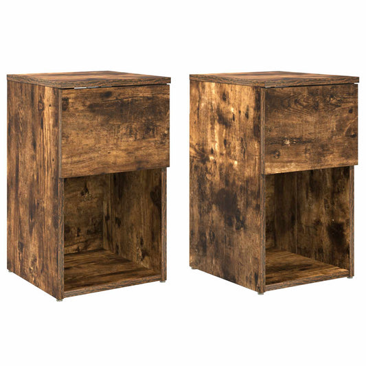 Zásuvka Pod Postel 2 Pcs Kouřový Dub 29 X 31,5 X 49 Cm