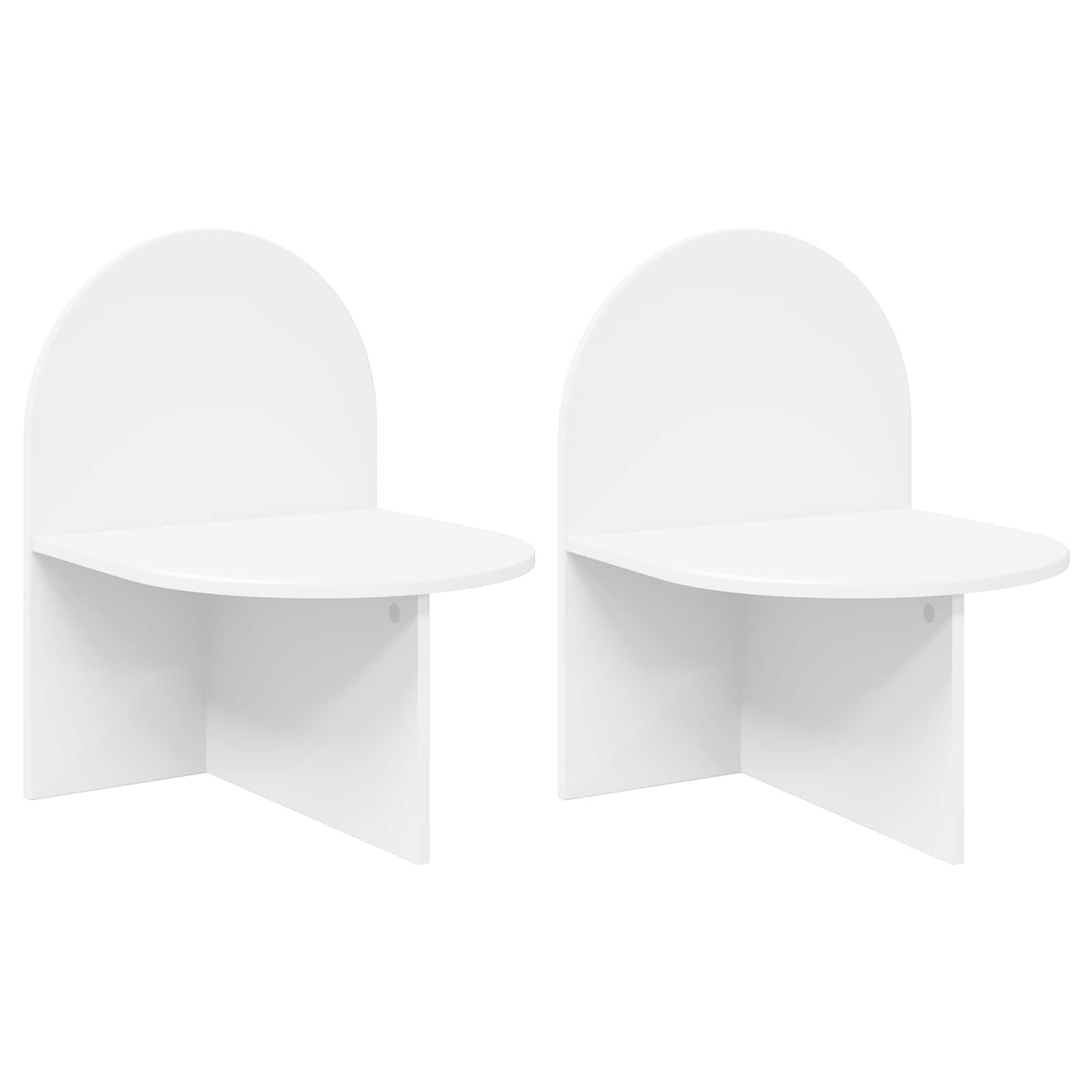 Noční Stolek 2 Pcs Bílá 48 X 49 X 65 Cm Dřevěný Materiál