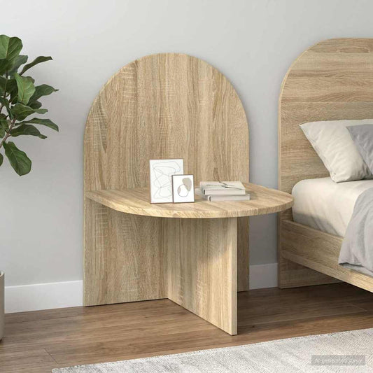 Noční Stolek 2 Pcs Dub Sonoma 48 X 49 X 65 Cm Dřevěný Materiál