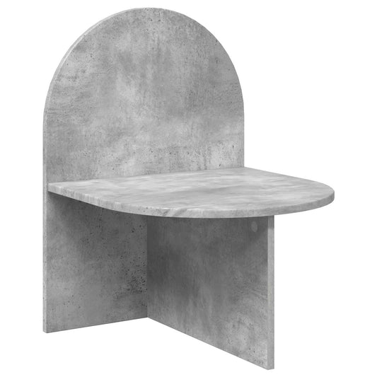 Noční Stolek Betonově Šedá 48 X 49 X 65 Cm Dřevěný Materiál
